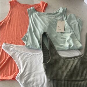 Women's Tank Tops - Coral, Mint, White, Olive